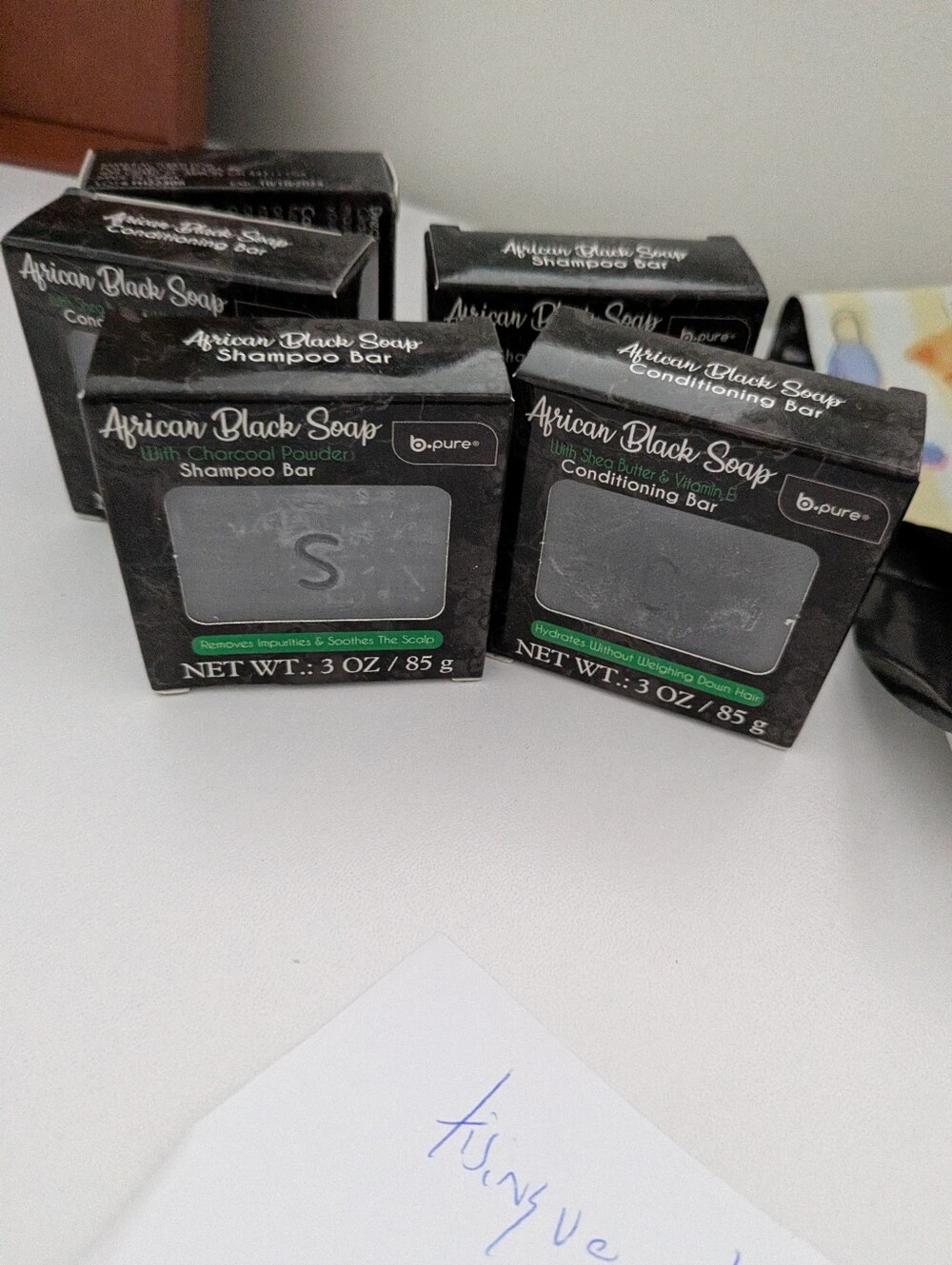 Five African Black Charcoal Soap